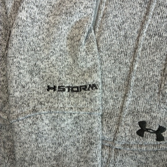 Under Armour Storm Winter Hooded Sweater Full Zip Jacket- Grey- Small - Picture 8 of 12